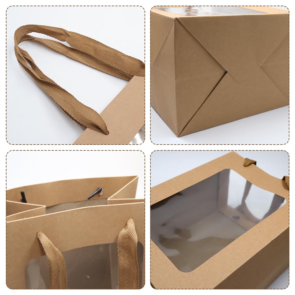 25 Scatole Regalo In Carta Kraft Con Nastri Di Raso – Piccole Confezioni Fai Da Te Per Matrimoni, Compleanni E Bomboniere – 8,5x7,5x5,5 Cm