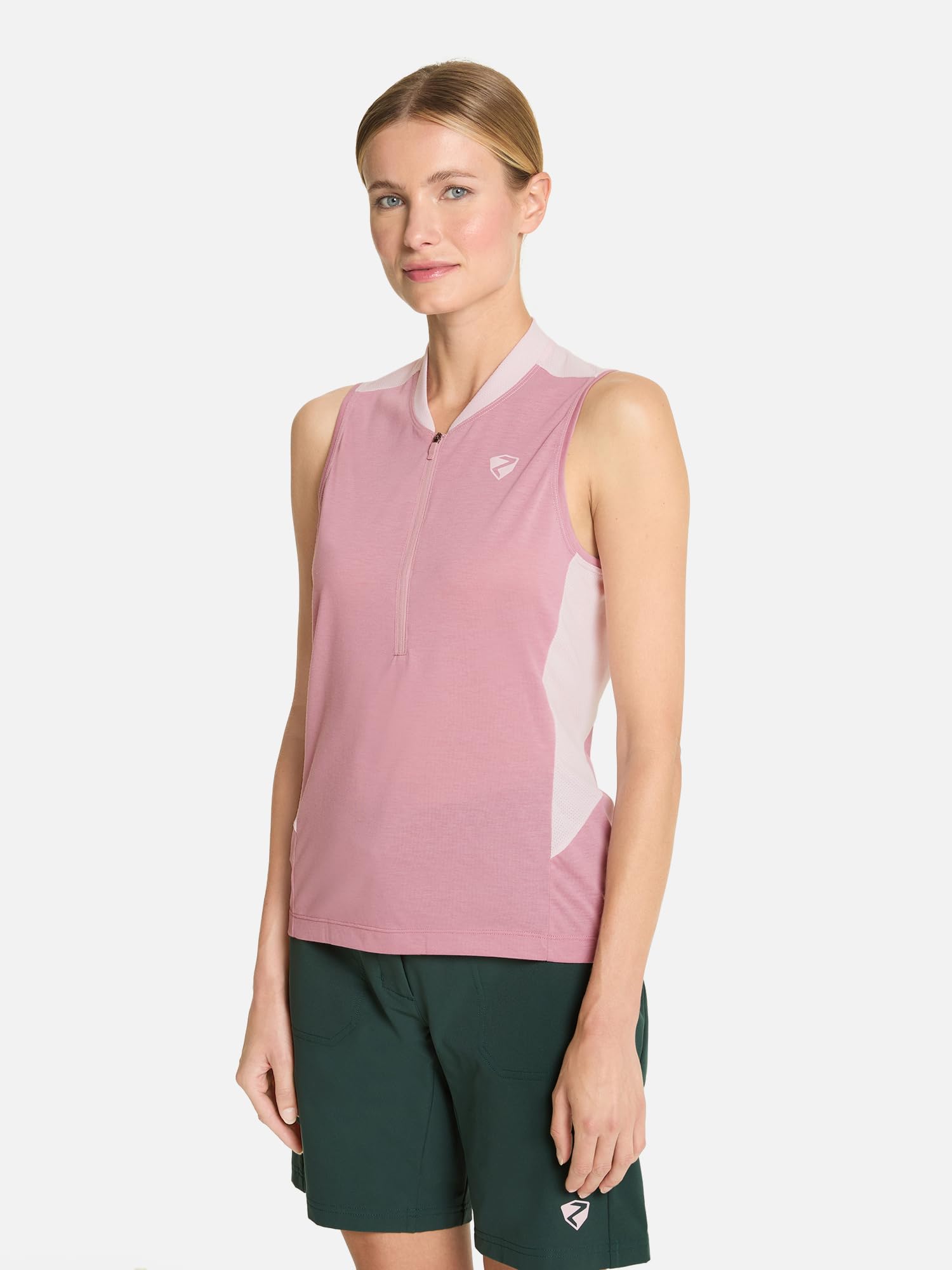 Ziener Damen NIKOLETTA Fahrradtrikot/Radtrikot - Mountainbike|Rennrad - atmungsaktiv, schnelltrocknend, elastisch, ärmellos, Malve Rose, 34