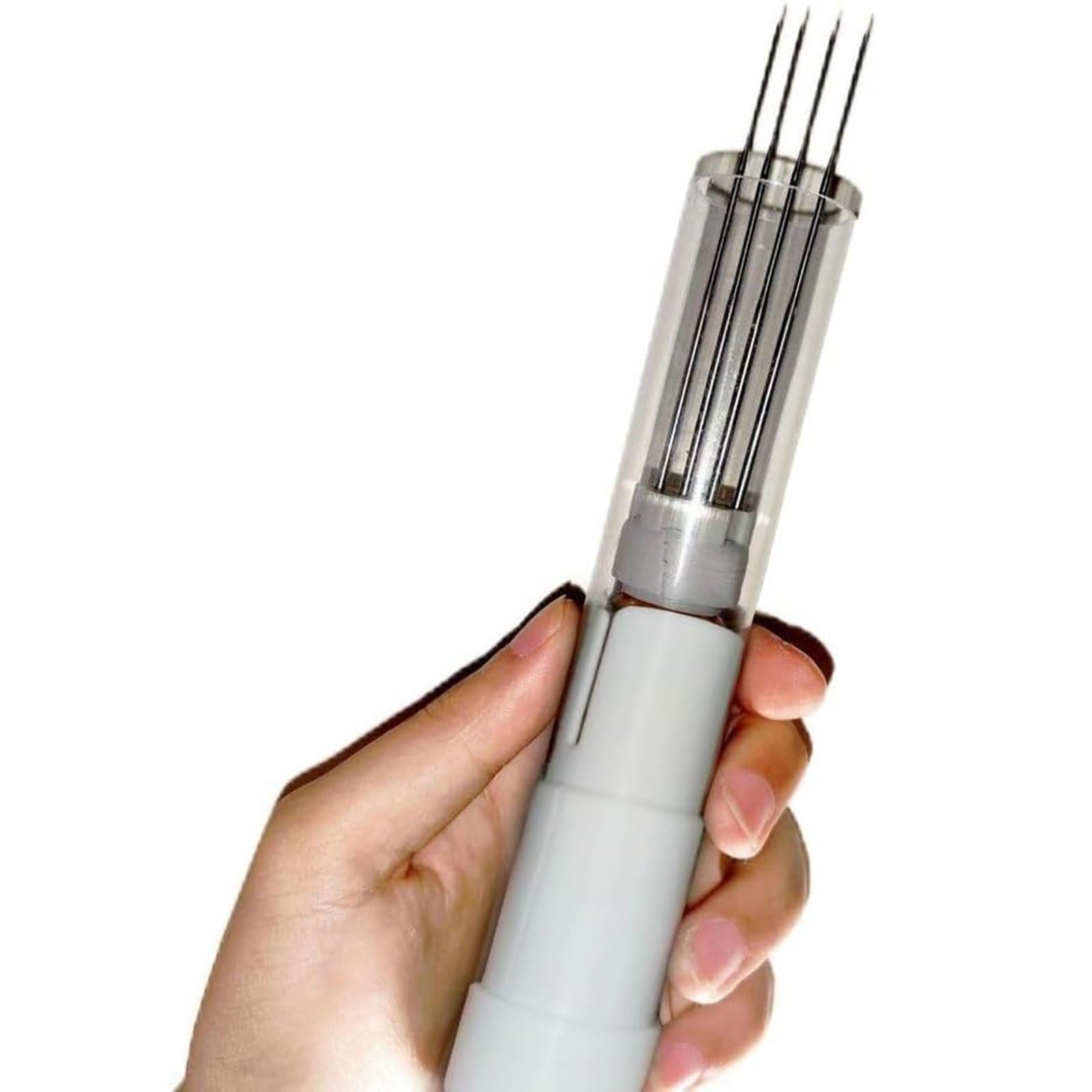 XNZJHPP Electric Needle Felting Machine, Needle Felting Tool with 1-7 Needle, Adjustable Speed Craft Tool for Wool Felt Art, Handheld Felting Needles Pen, Adjustable Speed (White)