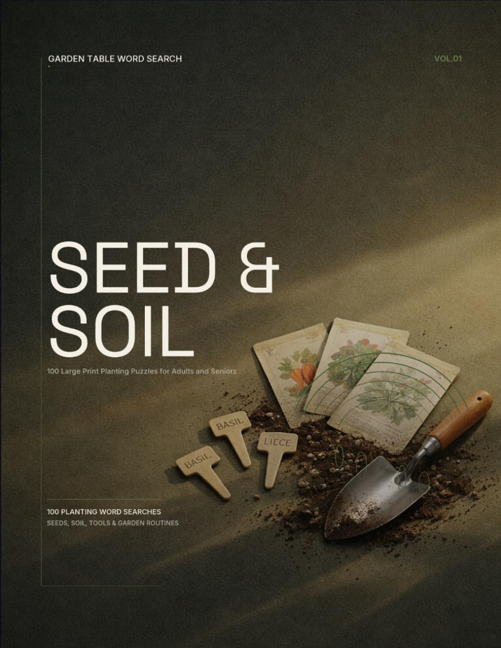 Garden Table Word Search: Seed & Soil: Large Print Planting Word Search Puzzles