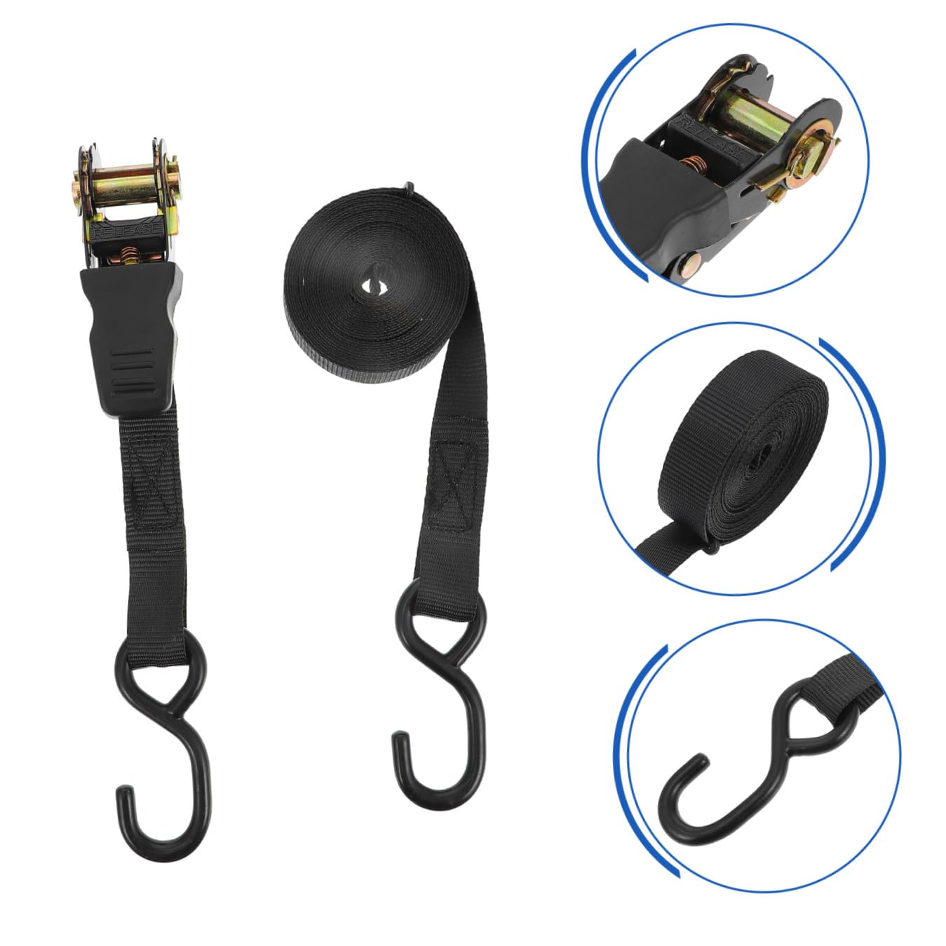2sets Cinghie Di Fissaggio Per Auto e Da Cinghie Per Carico Leggere e Resistente Materiale Ottimale Per Uso Versatile