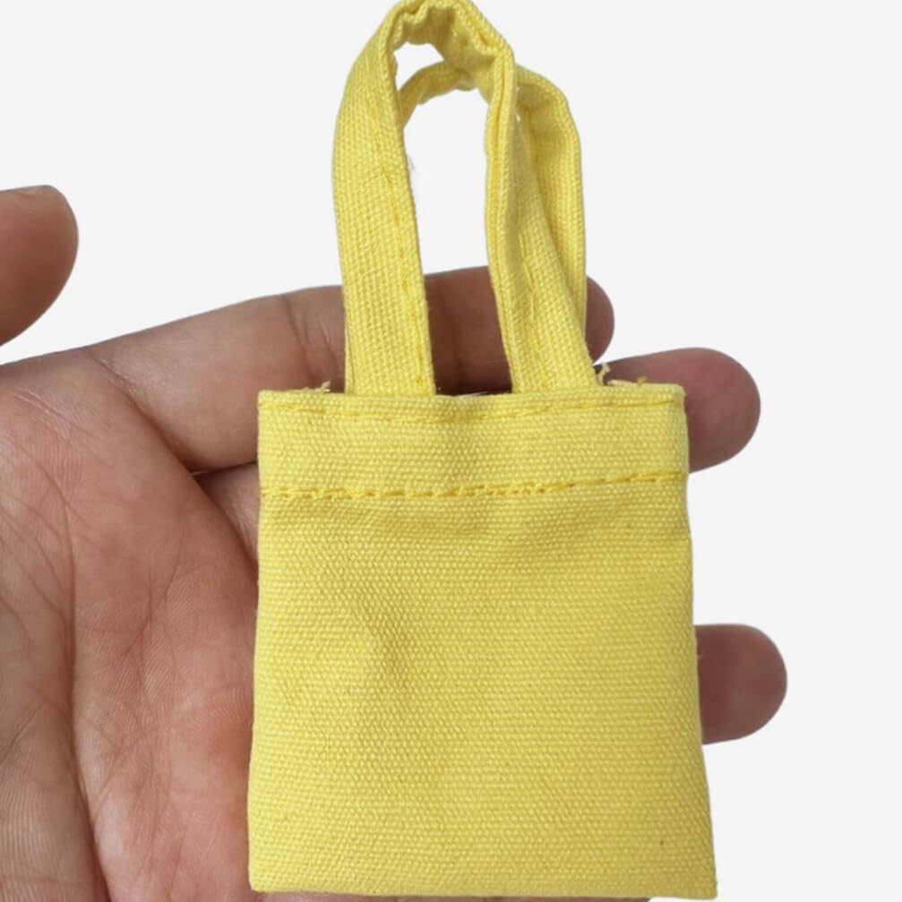 UPKOCH Miniature Doll House Accessories 1 6 Scale Canvas Shopping Bag for Doll Outfits and Mini Tote Bag Collection
