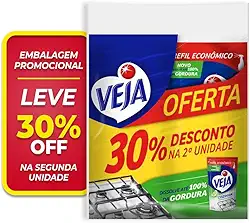 Limpador Desengordurante Veja Cozinha Limão com 2 unidades de 400ml