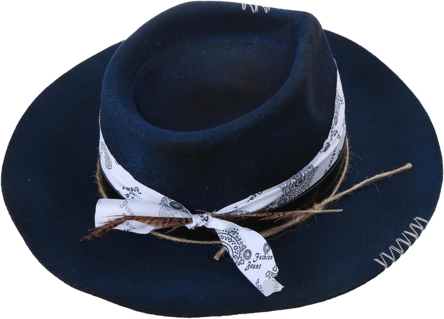 Distressed Ethnic Wool Hat with Distressed Detail Trendy and Comfortable for Men and Women Unique Wool Hat