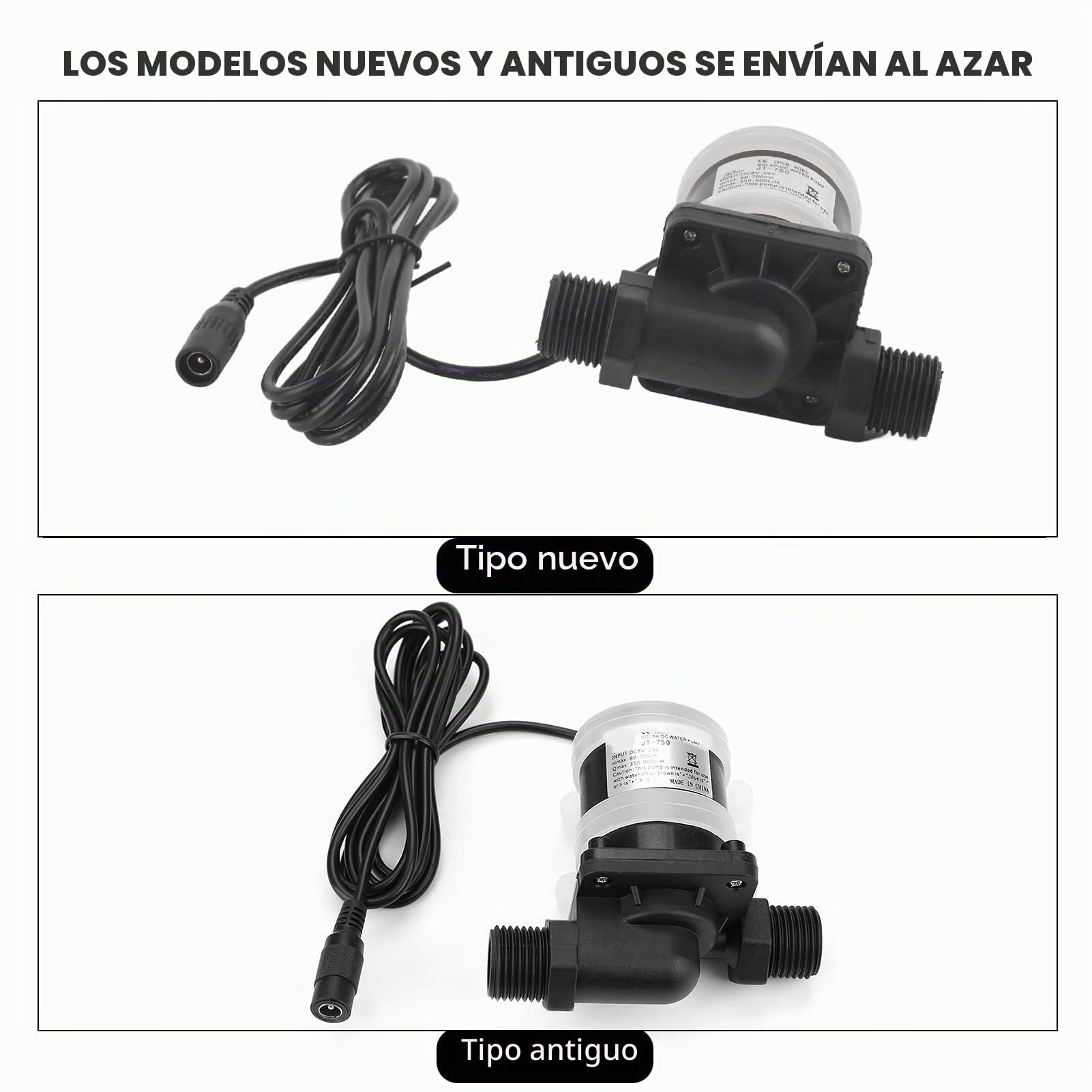24V DC Bomba de agua sumergible para bomba de agua sin escobillas, para calentador de agua solar, estanque de peces pequeños