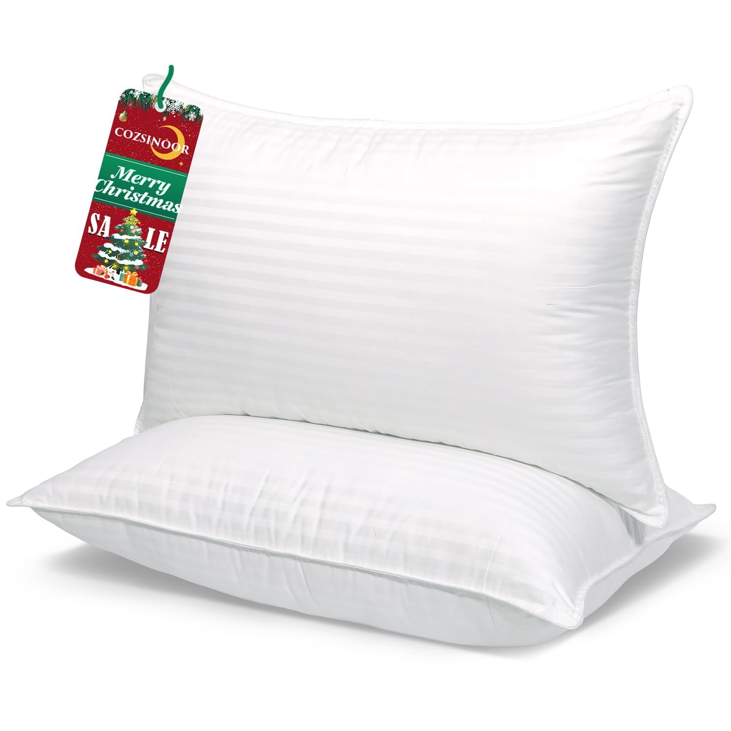 COZSINOOR Pillows Queen Size 2 Pack for Sleeping - Bed Pillows Hotel Quality Cooling Pillow Down Alternative Microfiber Filled for Side, Back and Stomach Sleepers, Breathable Skin-Friendly