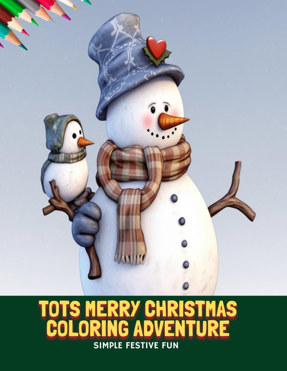 Tots Merry Christmas Coloring Adventure: Simple Festive Fun, 50 Pages, 8.5 x11 inches