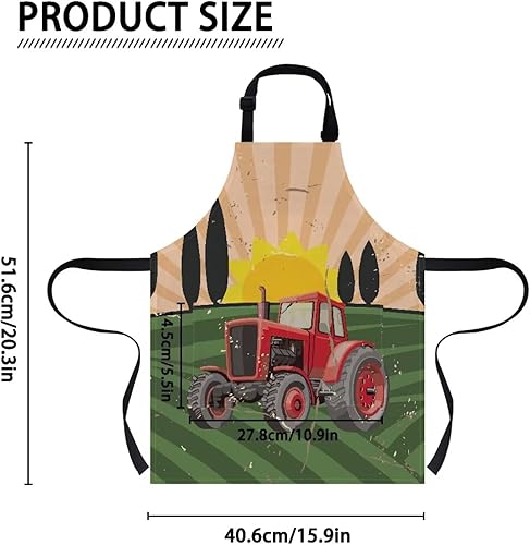 Miniatura 6 de doginthehole Delantal para niños con bolsillo para niños y niñas, delantales de chef ajustables con 2 bolsillos para cocinar, pintar