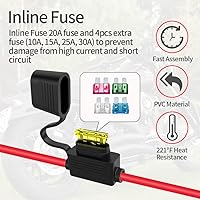 Vista 5 de 10AWG SAE a pinzas de cocodrilo, clip de cocodrilo de batería a cable de extensión de conector SAE, cable de abrazadera de batería de desconexión