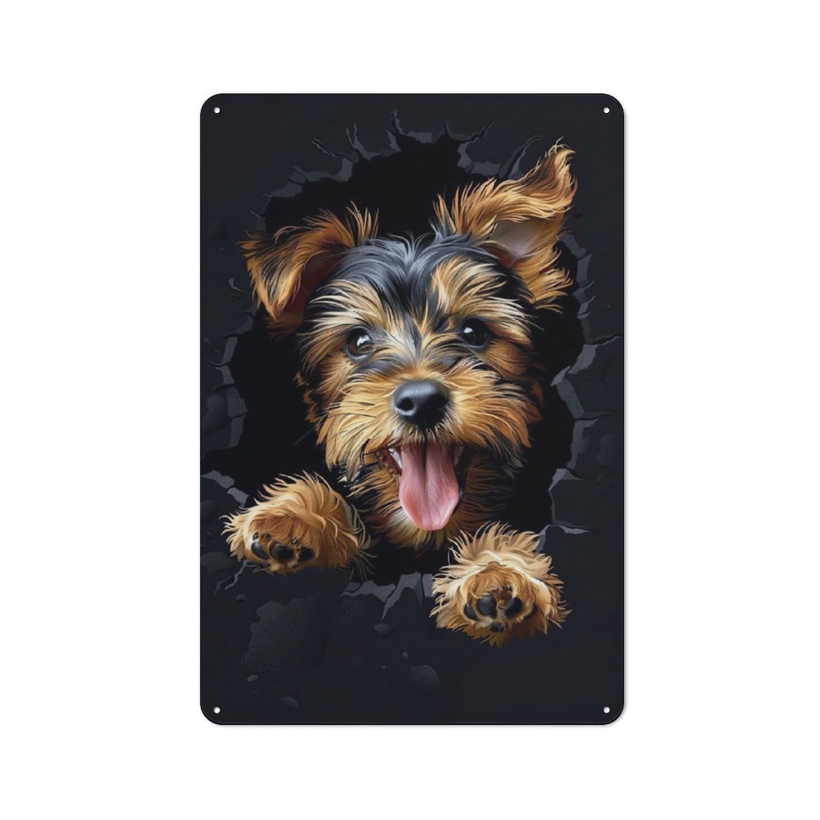 Junmoney Welsh Terrier Dog Retro Tin Sign 30X20cm For Home Office Or Studio, Suited To Home Office Decor Fans