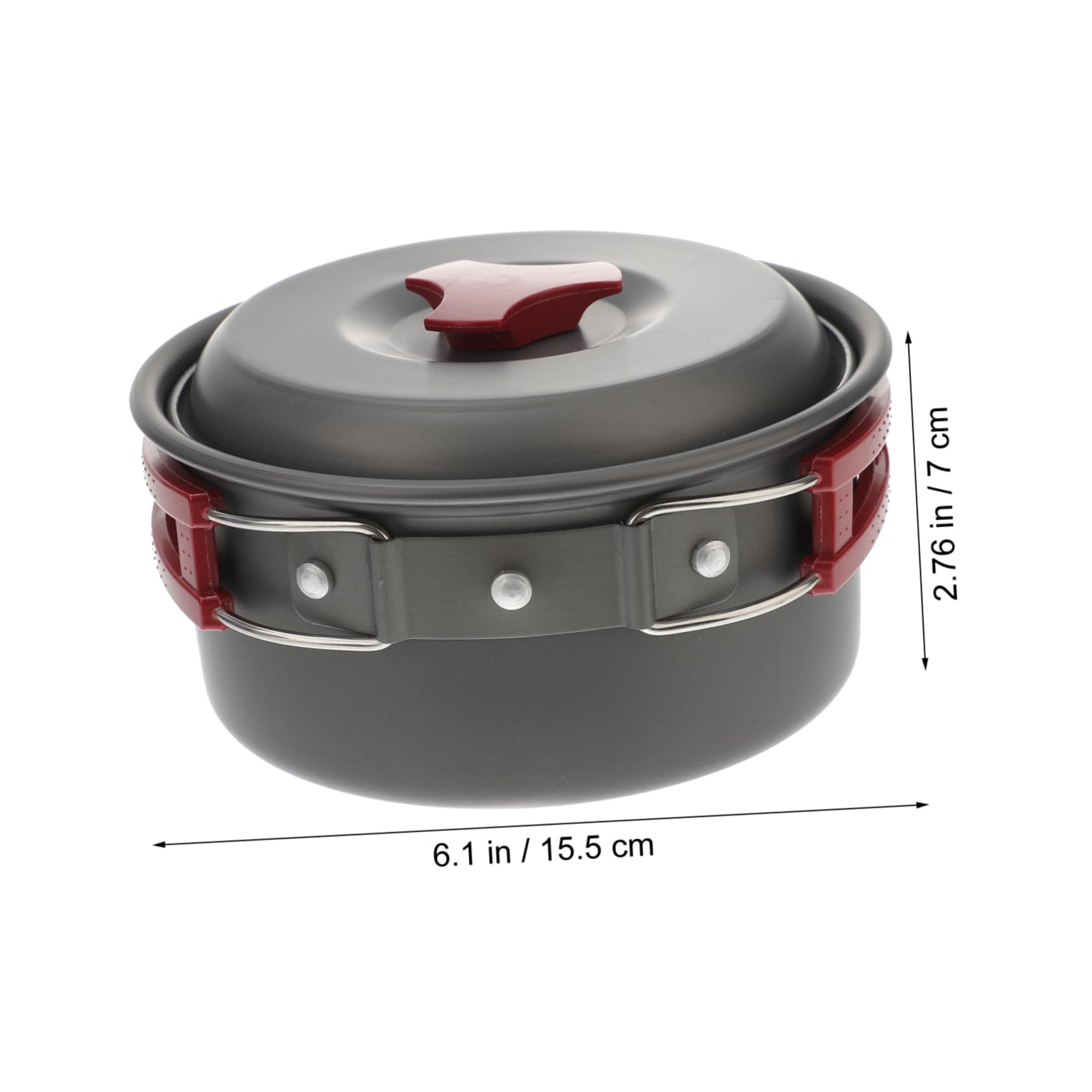 Toddmomy Camping Cookware Set Portable Hiking Pot Pan Bowl Kit Lightweight Aluminum Stove Accessories