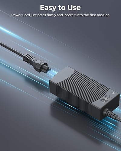 Miniatura 3 de MUNBYN Cable de alimentación, cable negro de 3 puntas, cable de alimentación de 3.8 pies de repuesto para impresoras térmicas 130B, 129B y 941B y