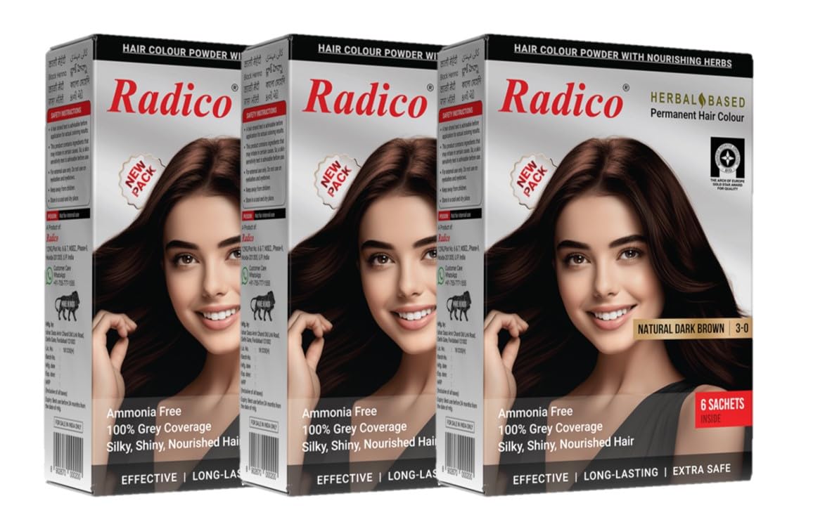 Dark Brown Herbal hair Colour | 3 in 1