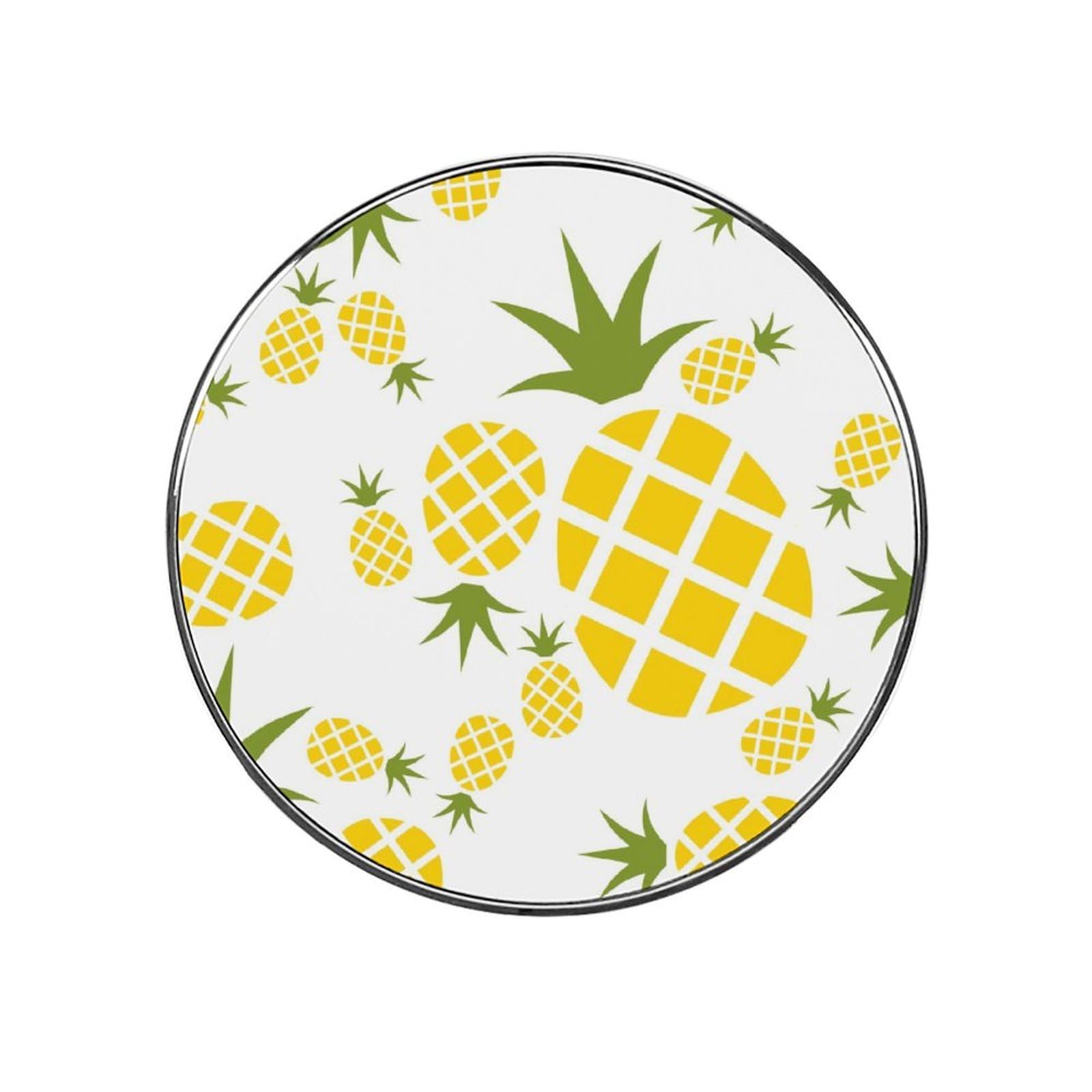 Yellow Pineapple Alloy Fridge Magnet For Office Cabinet Refrigerator Whiteboard Photo
