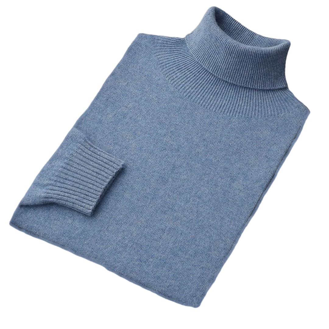 Maglione da uomo a collo alto 100% cachemire maglione a maniche lunghe di base in cashmere morbido maglione caldo