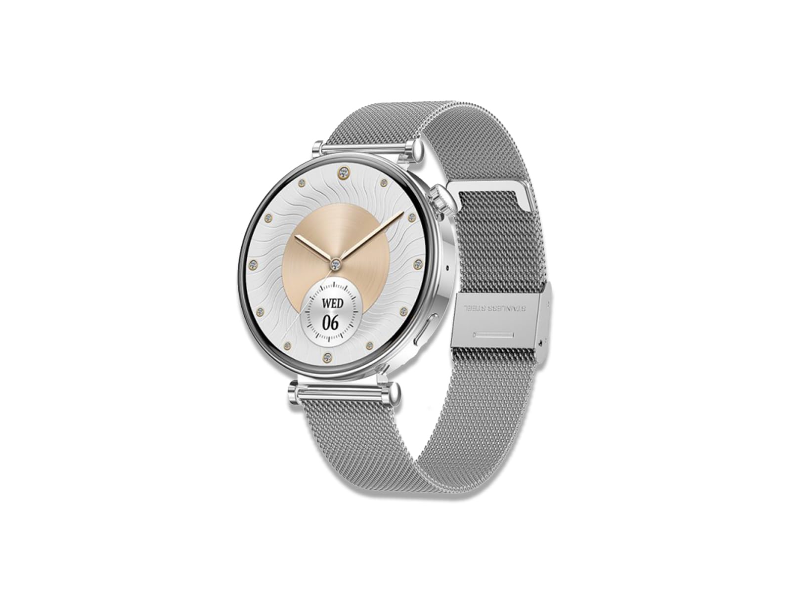 CGV | Geko One Montre Connectée Femme avec écran AMOLED 466x466px 1,32’’ | Prise d’appels, Bluetooth 5.3, Autonomie 7 jours+, Suivi santé féminine, Étanchéité IP68, 150 Modes Sport | Android/iOS