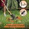 WeGofly Rasentrimmer mit Akku, (2 x 21V 5.0A Akku und schnelles Ladegerät), 4-in-1-Rasentrimmer/Radkantenschneider/Mini Rasenmäher/Freischneider, Motorsense Akku Mit 3-Schneidemethoden