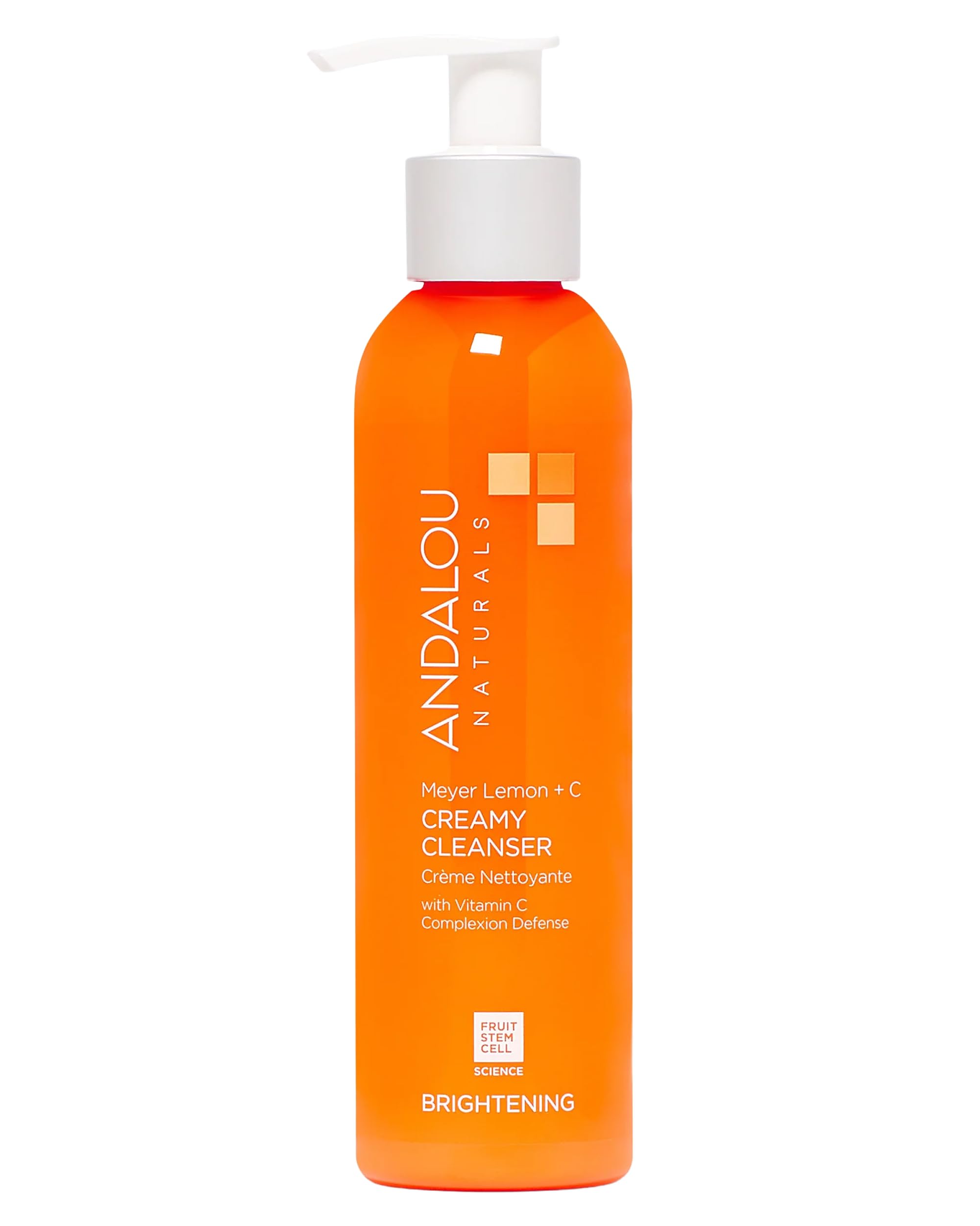 Andalou Naturals, Creamy Cleanser, Meyer Lemon + C, Brightening, 6 fl oz (178 ml)