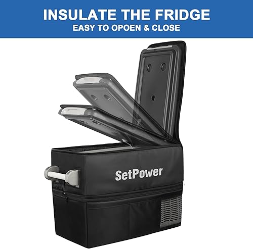 Miniatura 9 de Setpower Refrigerador portátil AJ40 con tapa, enfriador eléctrico de 42 cuartos de galón, refrigerador de automóvil, cable de CC de 1224 V y 110240