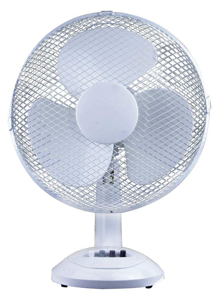 Pro Elec White Pel01920 12" Desk Fan,