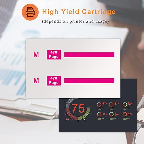 Miniatura 3 de Run Star Paquete de 2 cartuchos de tinta remanufacturados magenta de repuesto para Epson 126 T126 para Epson Stylus NX330 NX430 Workforce WF-3520