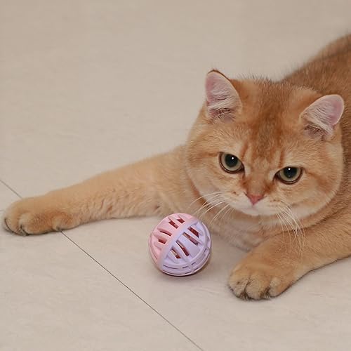 Miniatura 9 de Pelotas de juguete de goma para gatos con campana interior, juguetes interactivos de TPR suave para cachorros, perros y gatitos, bola de molienda de