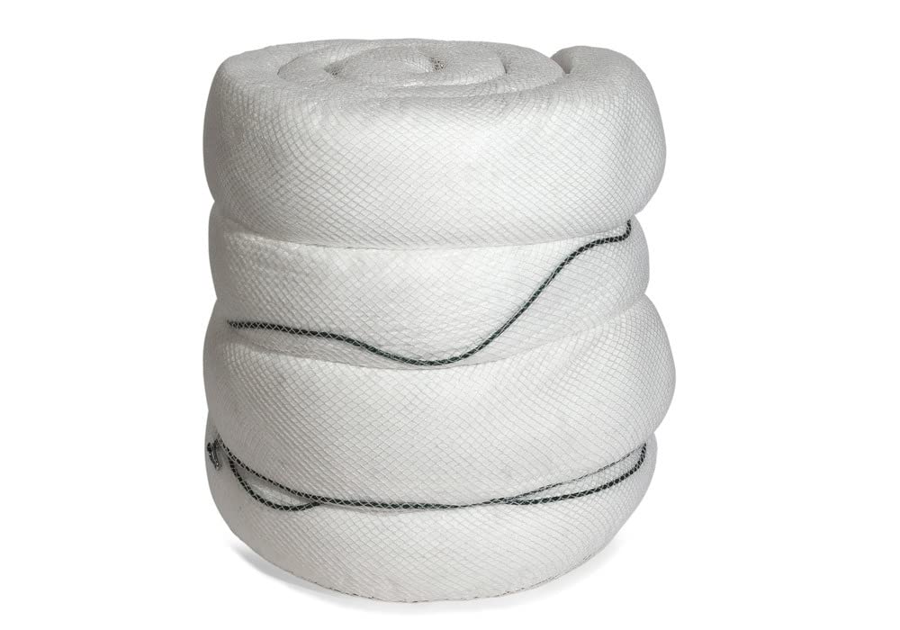 DENSORB Ölbindemittel Ölsperren zur Eindämmung und Aufnahme von Öl auf Wasser, 6 m x 20 cm, 2 Stück