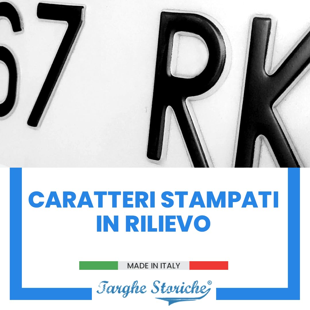 Targhe Storiche Targa Personalizzata Anteriore 1995-1997 Aluminio Catarifrangente Made in Italy