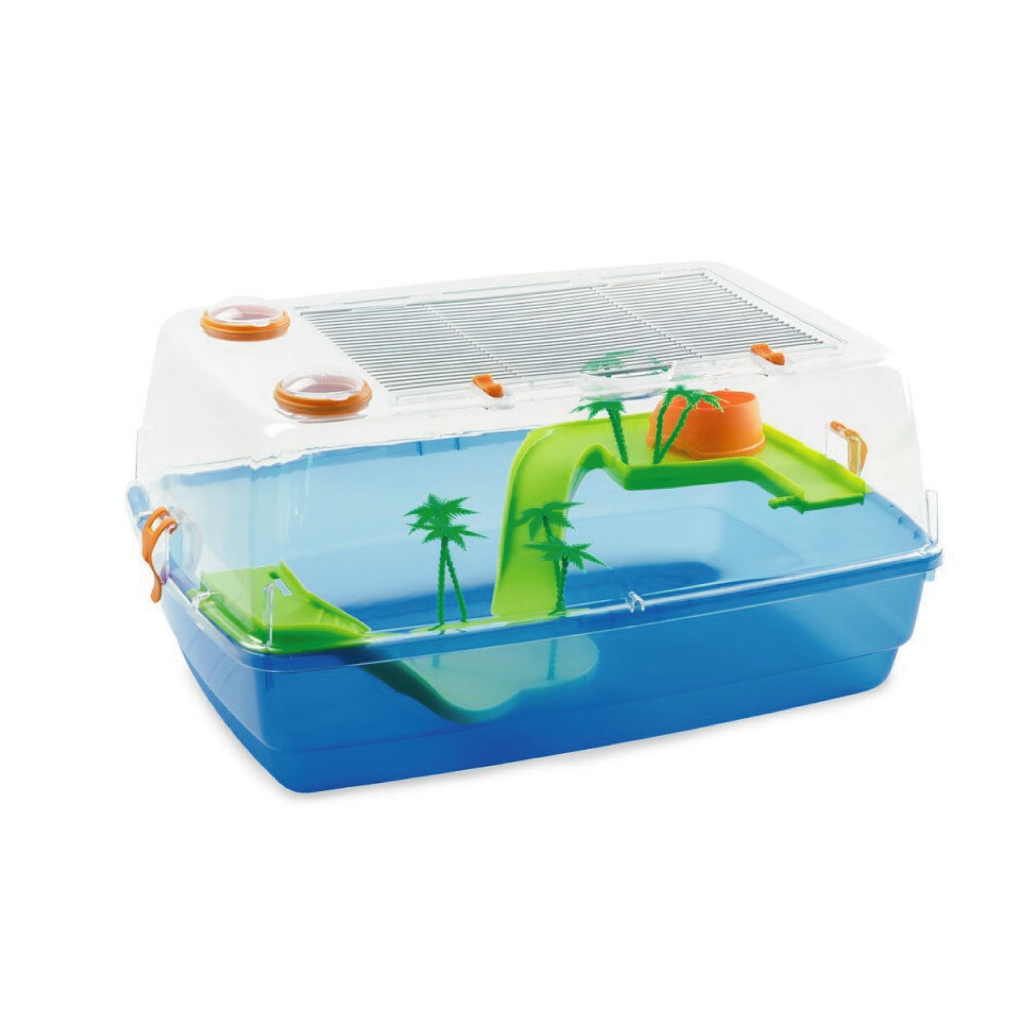 NESTQ - Casa para Tortugas de Agua – Tortuguero con Rampa Tortugas de Agua – Pecera Tortuga – Terrario Tortugas – Recipiente Plástico para Tortugas – Tamaño 53X38X25,5 cm