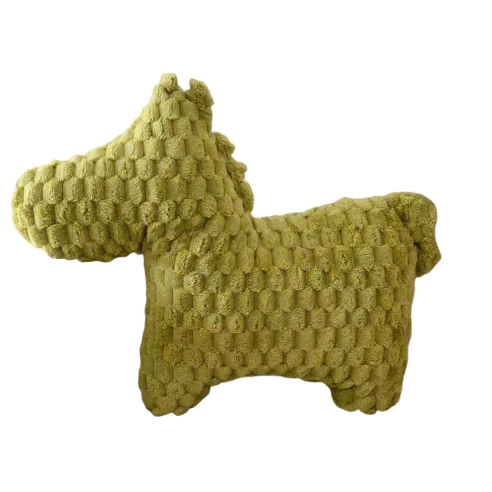 Kaeltsyn New Year Horse Shape Colorful Furry Pillow PP Cotton Filled Cushion for Sofa Couch Bed Decors and Gift Presentations Offices Chair Back Pillow