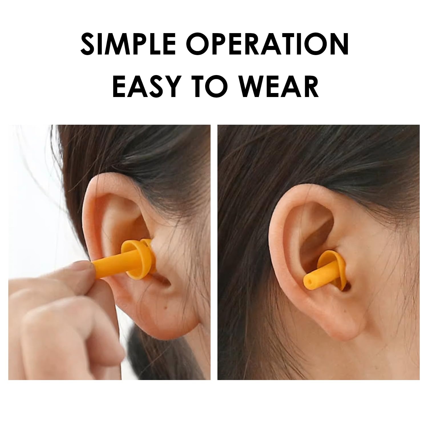 Clips Nasales De Alambre 4 Piezas, Tapones para Los Oídos De Natación Naranjas 4 Pares, Accesorios De Aprendizaje
