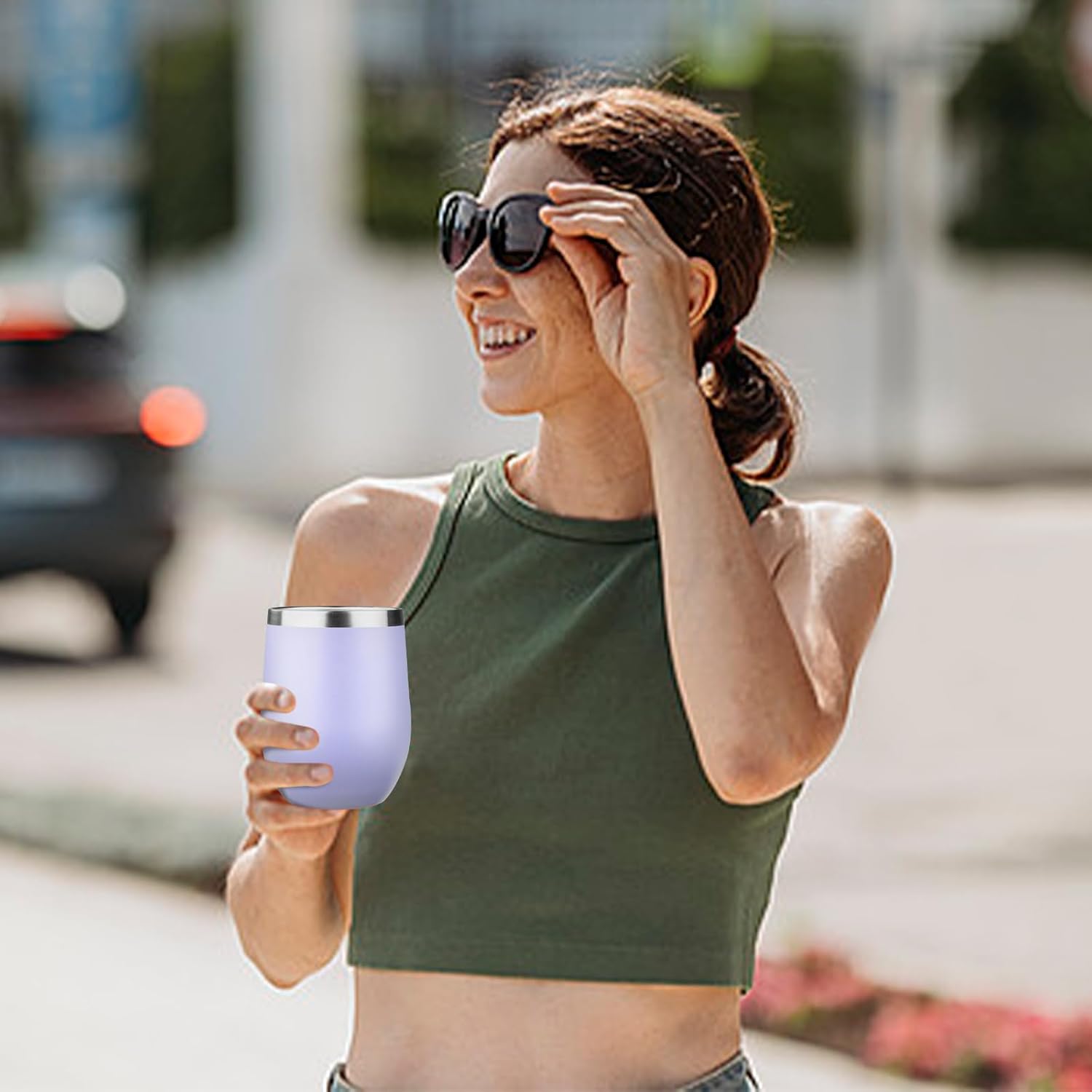 12oz/4 Pack Stainless Steel Wine Tumbler with Lids, Double WallVacuum Stainless Steel Travel Tumbler,Insulated Wine GlassesTravel Tumbler for Cold & Hot Drinks,Cup for Champaign Coffee(Cool color) - Image 7