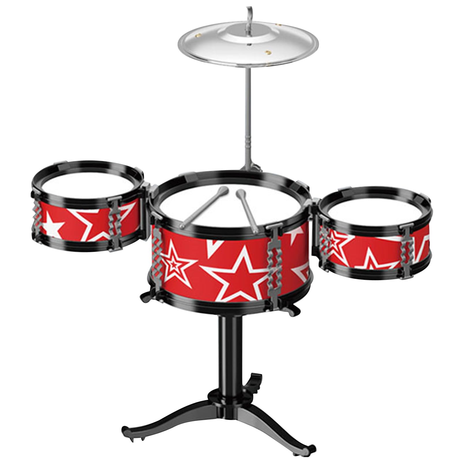 Omabeta Kleinkind-Schlagzeug für Kinder, Lustiges Jazz-Miniband-Rock-Set mit Musikinstrumenten, für Jungen und Mädchen, aus Sicherem ABS-Material (Schlagzeug-Set)