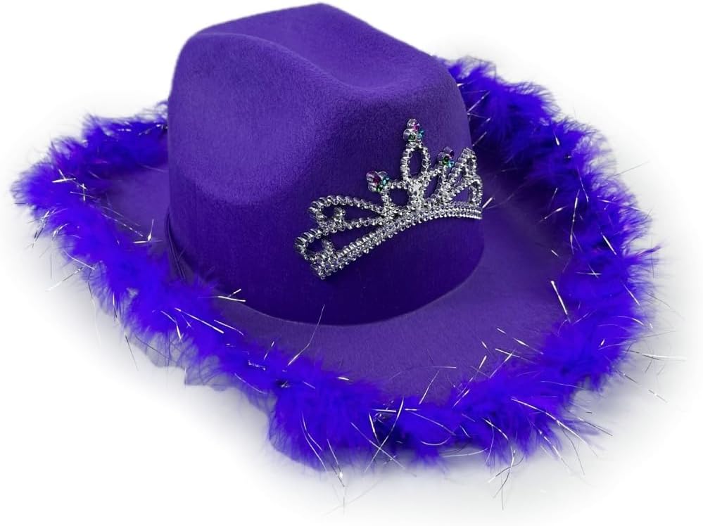Women Bridal Shower Cowgirl Hat Carnivals Party Cap Stage Props Hat Headdress