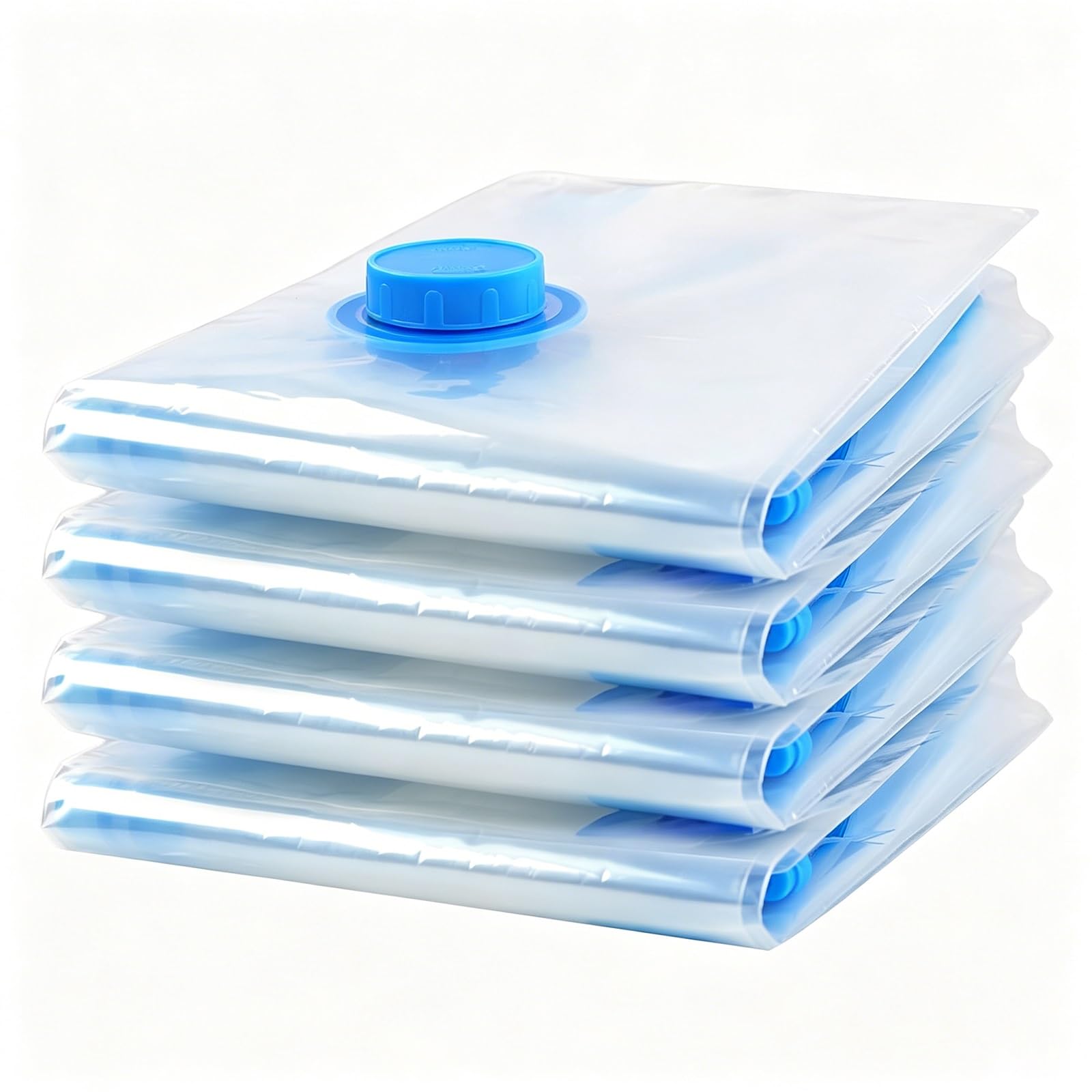 Transparent Vacuum Storage Bags 12 Pack with Pump, Space Saver Bags for Home Organization