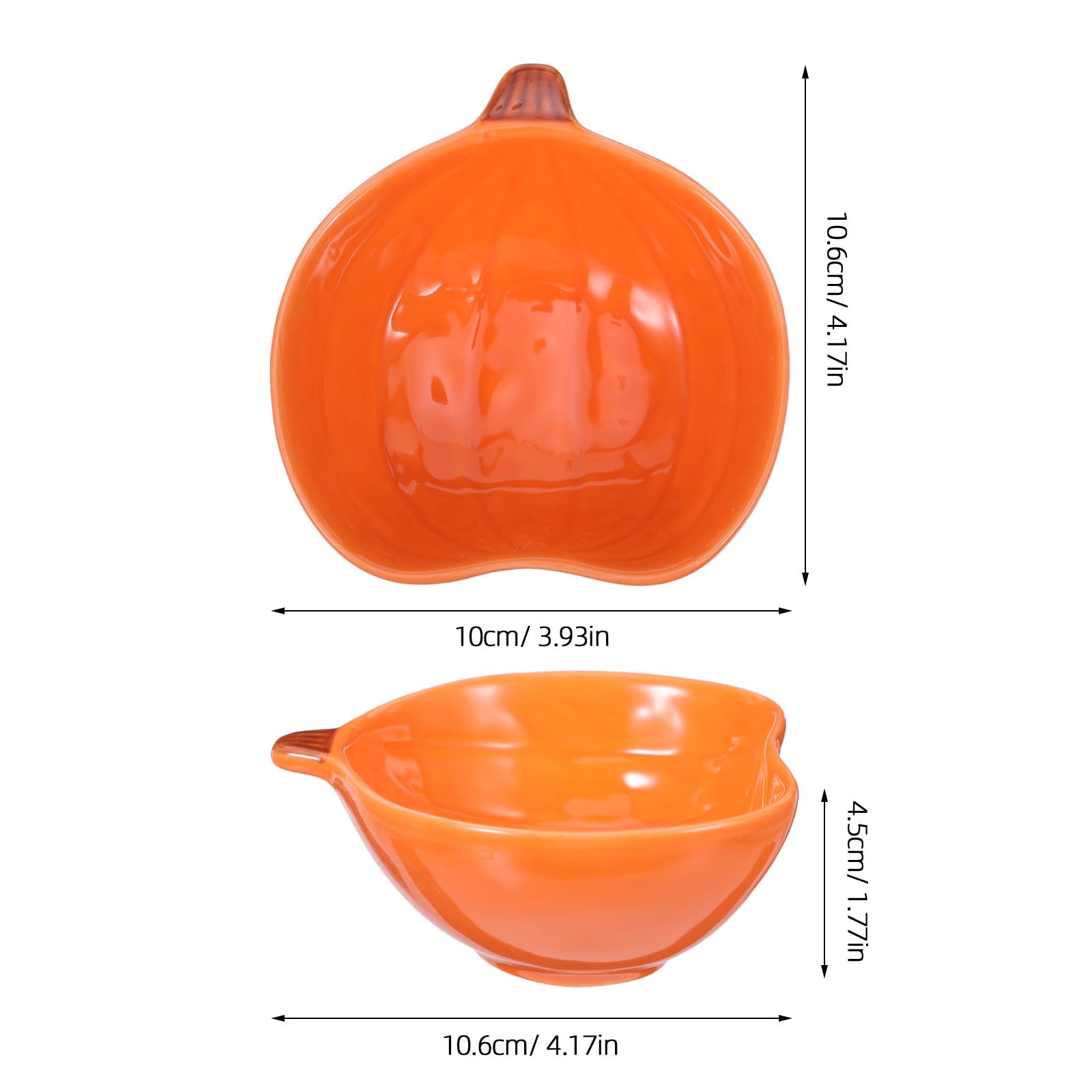 OUNONA 6 sztuk ceramicznych miseczek do maczania dyni jesiennych, małe naczynia do serwowania sosu, przypraw i przekąsek na Święto Dziękczynienia i Halloween