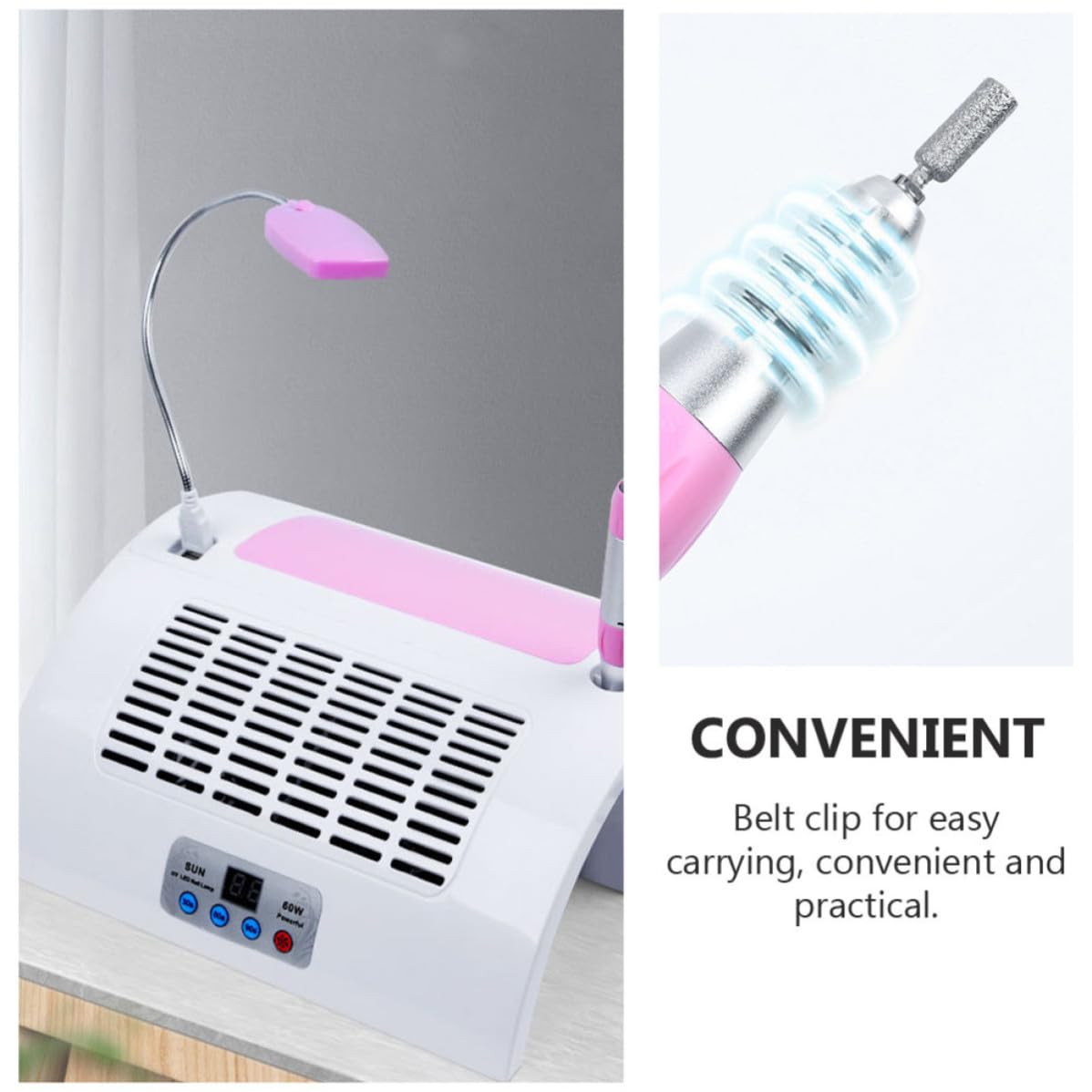 Torno Manicura 60w Enchufe Eu, Cabezal Rápido y Clip