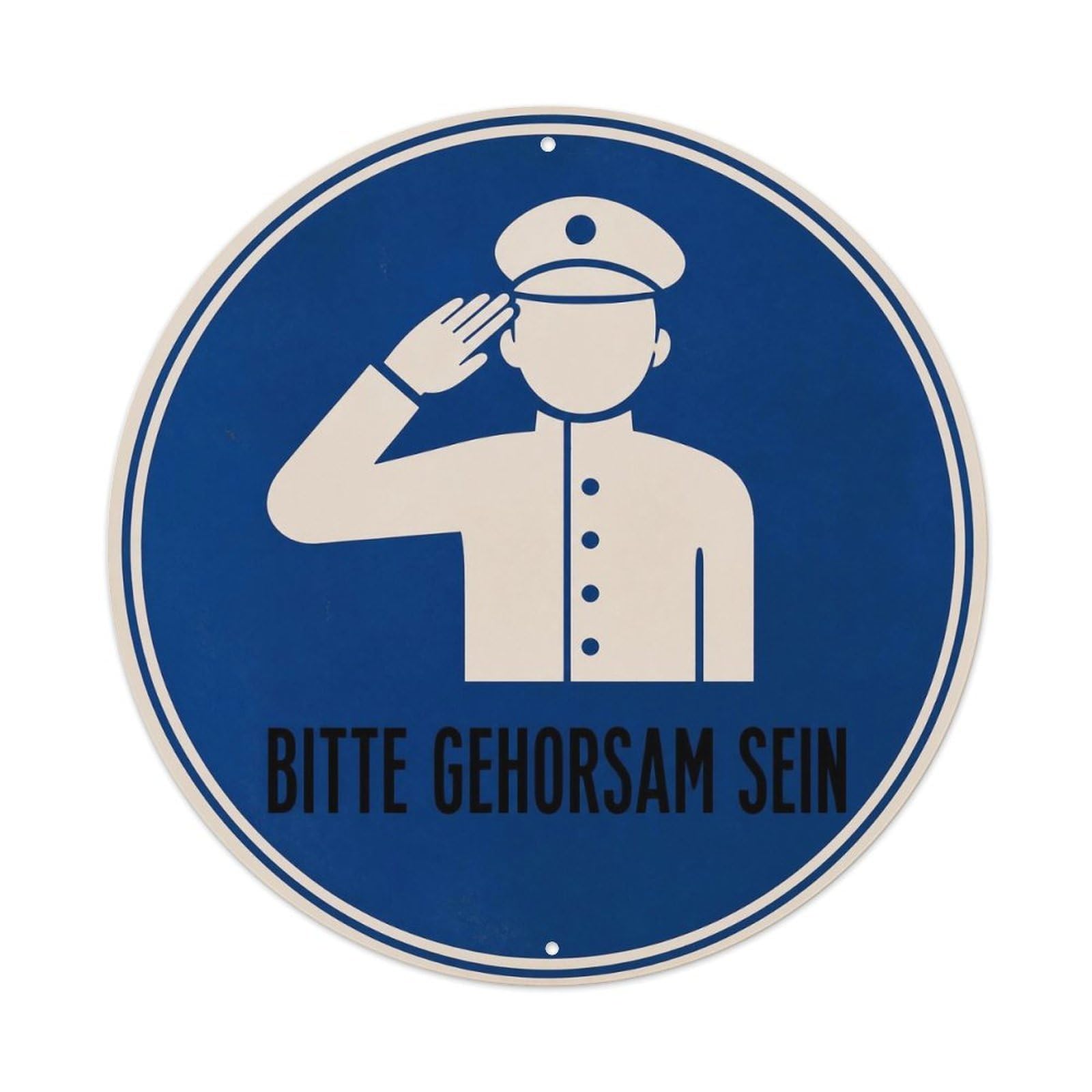 Olyhtr 8X8inch Classic Style Out Service Polite Warning German Classic Lettering Metal Tin Sign