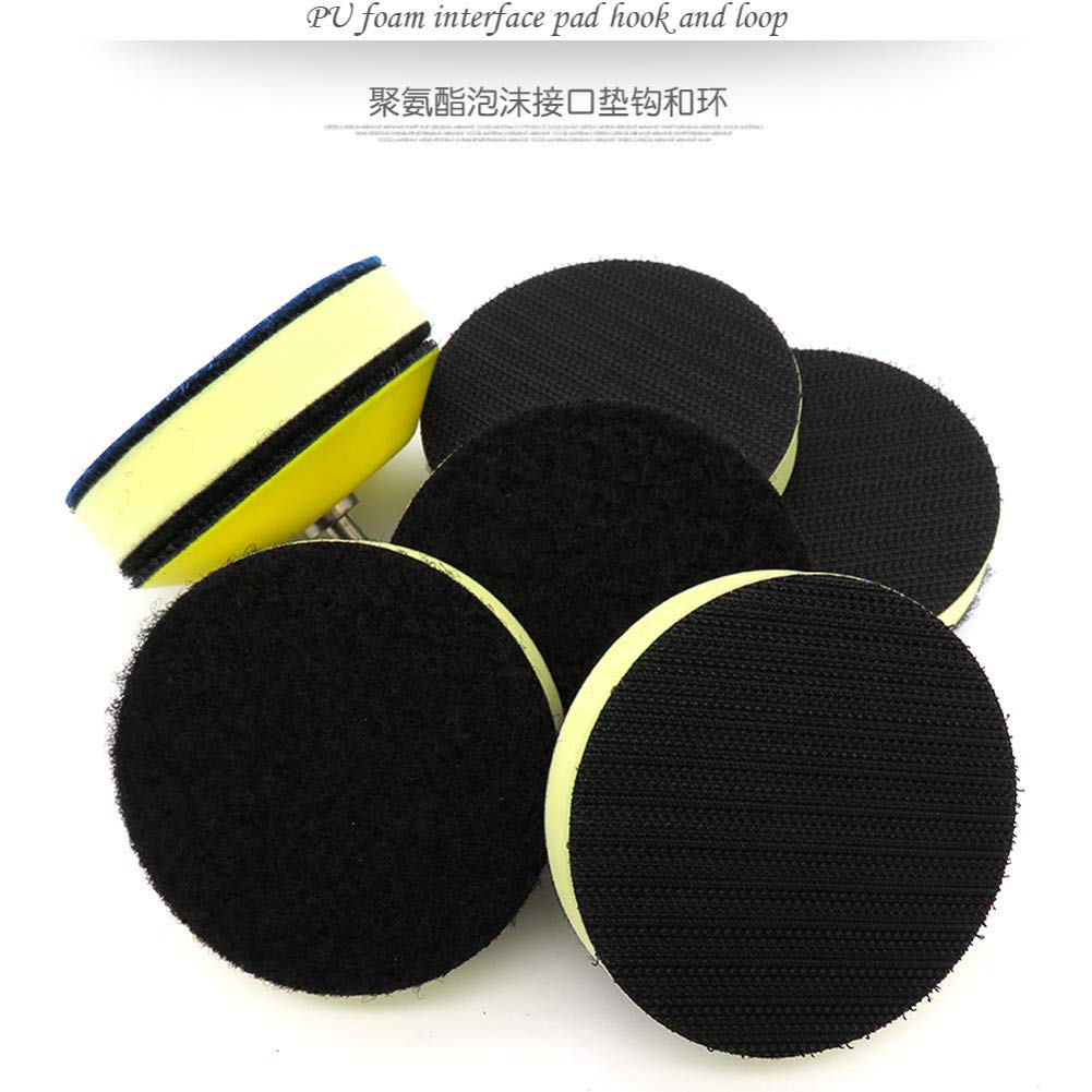 5PCS 4"100MM Gancho y bucle Almohadilla de interfaz de espuma de PU Almohadilla de respaldo de lijadora de densidad media Almohadilla de pulido Herramientas eléctricas Piezas