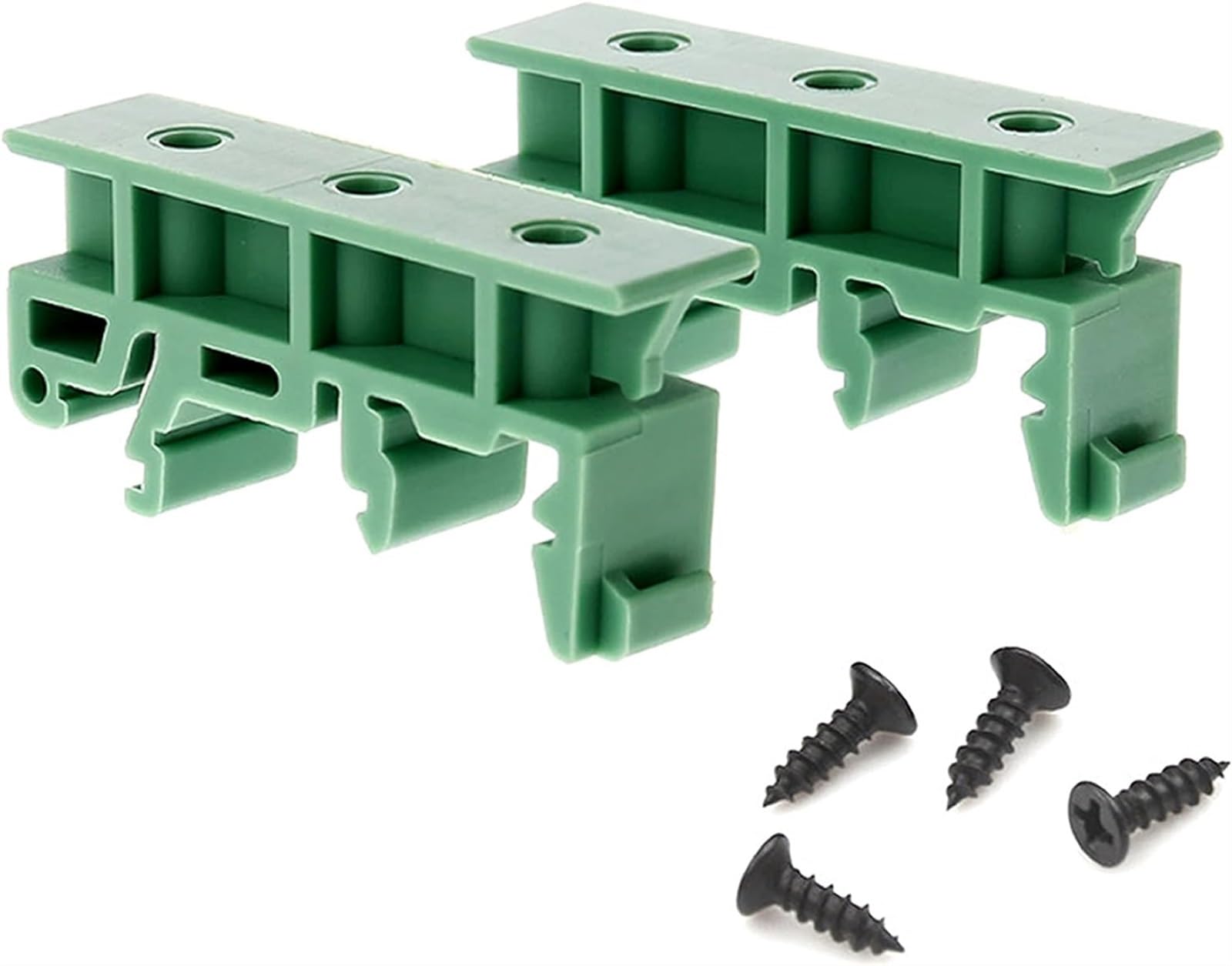 THE WHITE SHOP 10 Sets PCB DIN C45 Rail Mounting Adapter Circuit Board Mounting Bracket Holder Carrier Clips 35mm/1.38in