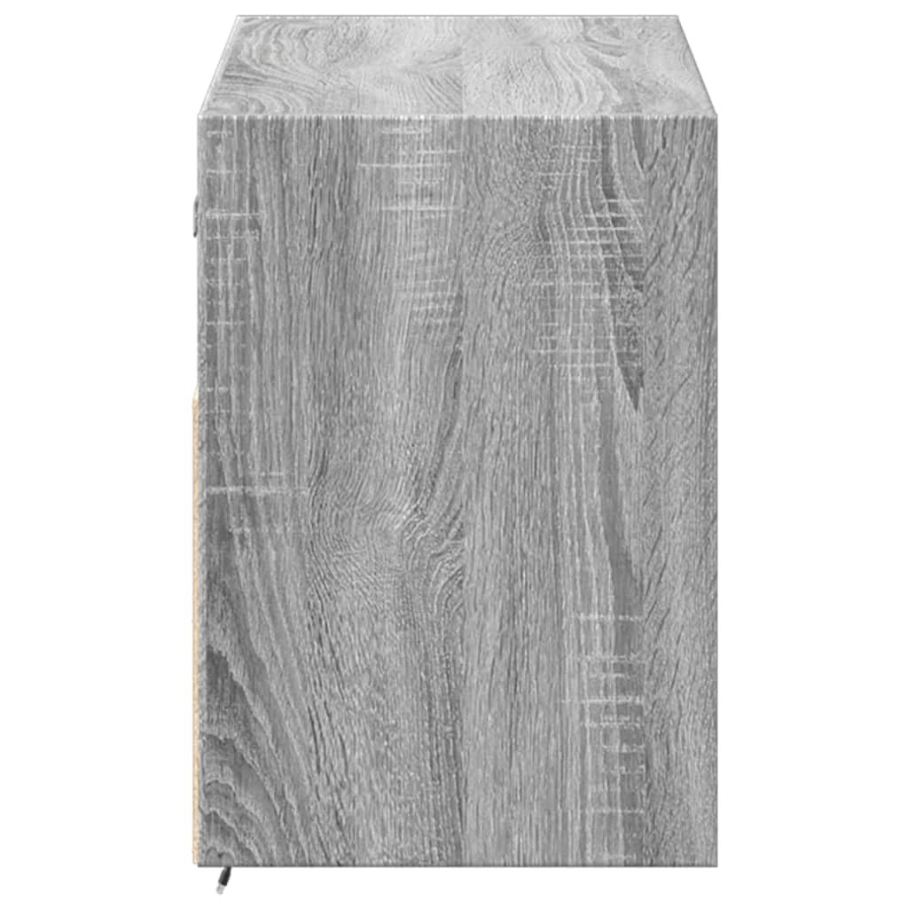 vidaXL Mobile TV a Parete con Luci LED Grigio Sonoma 100x31x45 cm