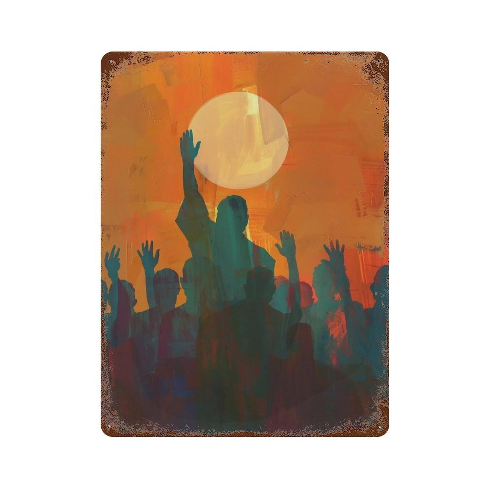 MGHTGRWE Christ’s Radiance 03 Poster Wall Art Iron Vintage Metal Tin Sign Modern Home Cofffee Club Art Bar Shop Decor 40x30cm