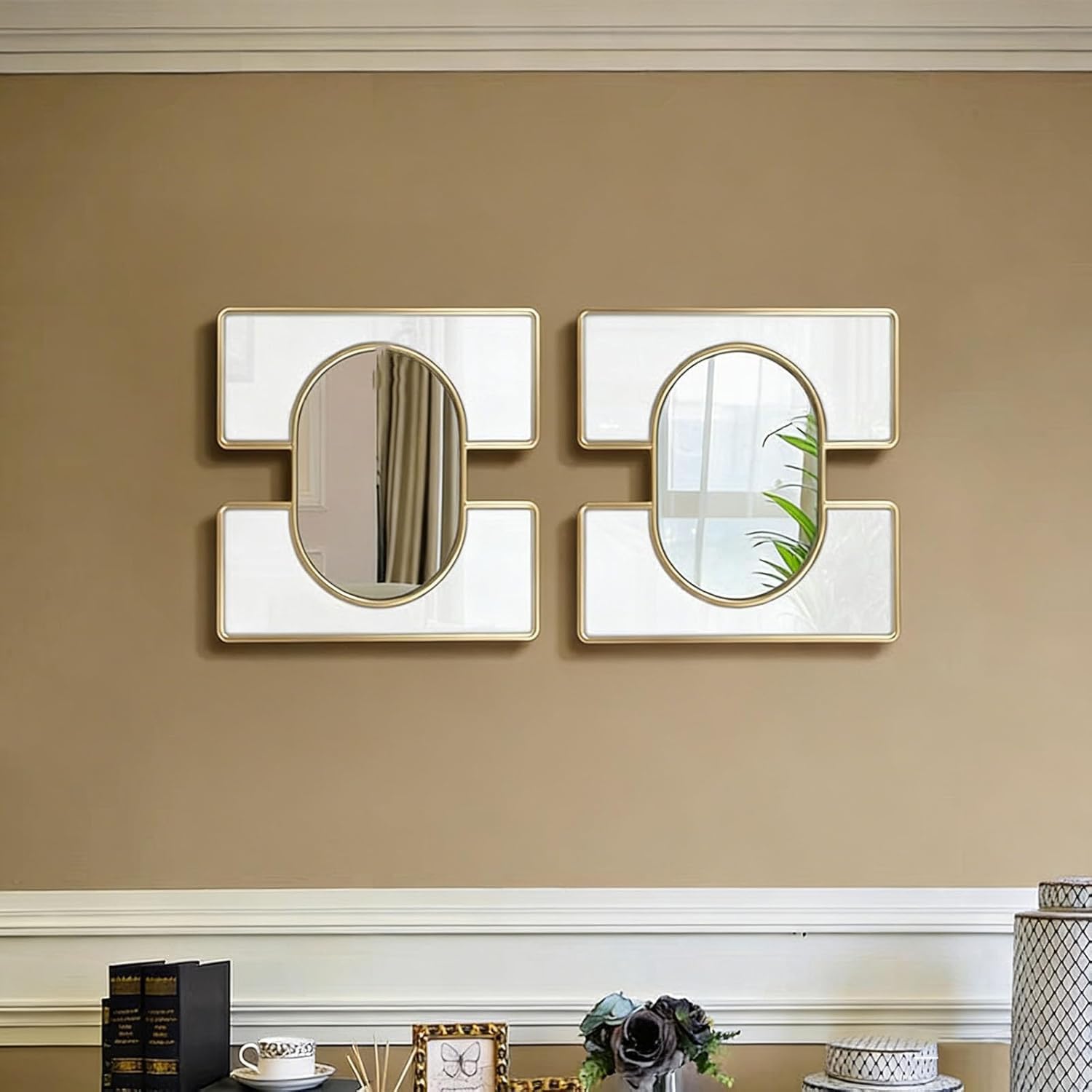 Specchio Decorativo Da Parete In Ferro, Specchio Decorativo Moderno