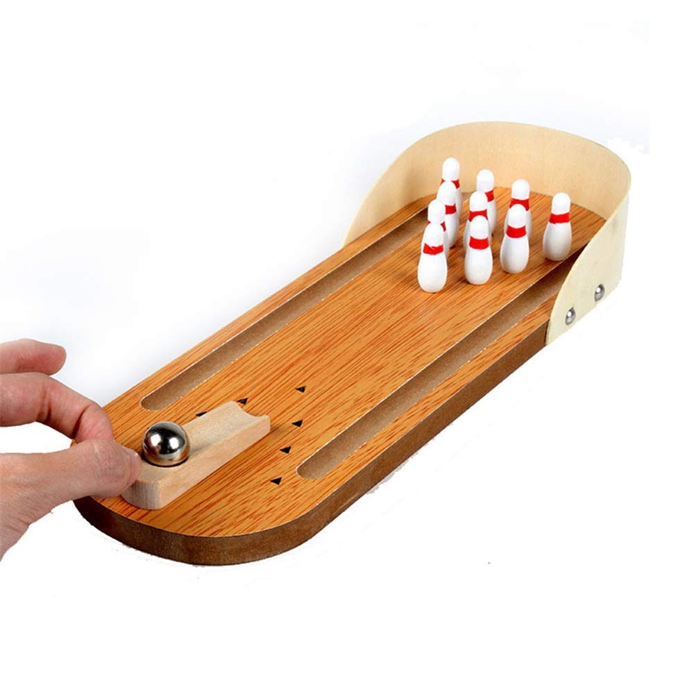Amazon Bollaer デスクトップミニボーリングゲーム ベストインタラクティブ卓上ボーリングゲーム 子供と大人用 ストレス解消ゲームとパーティーのお土産に最適 的あて ボーリング おもちゃ