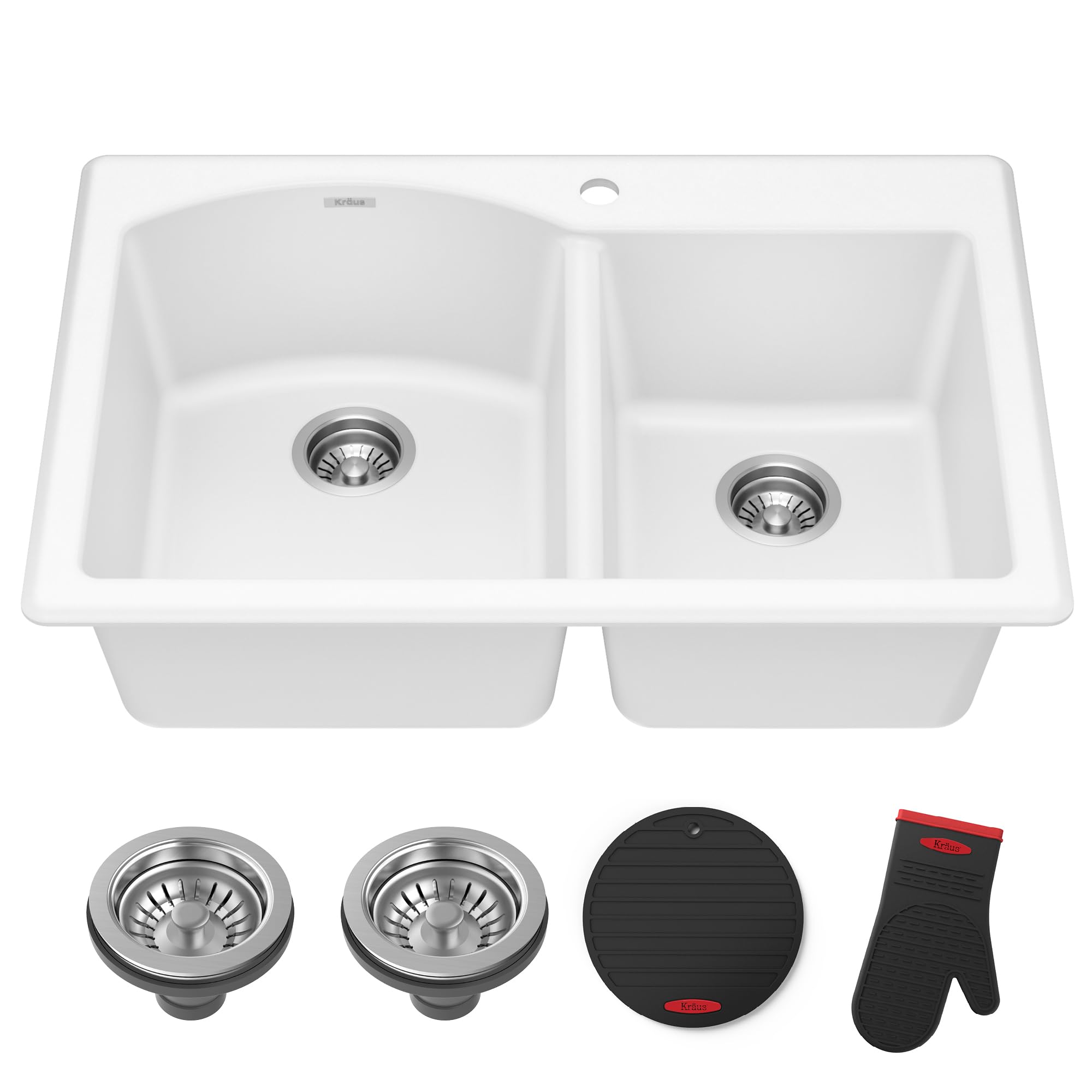 Kraus Forteza Granite Double Bowl Sink