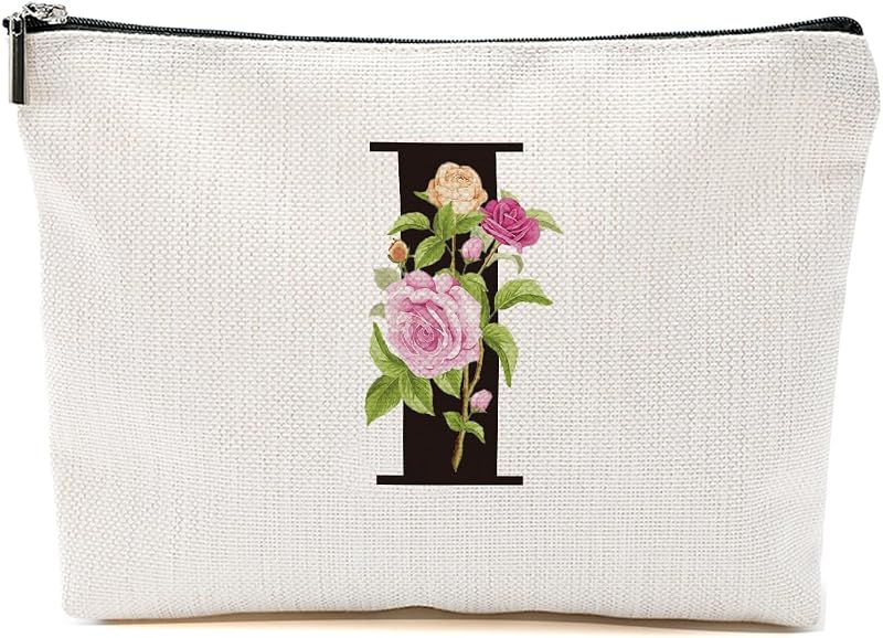 Necessaire de maquiagem CFGBFDGH Roses I com monograma floral