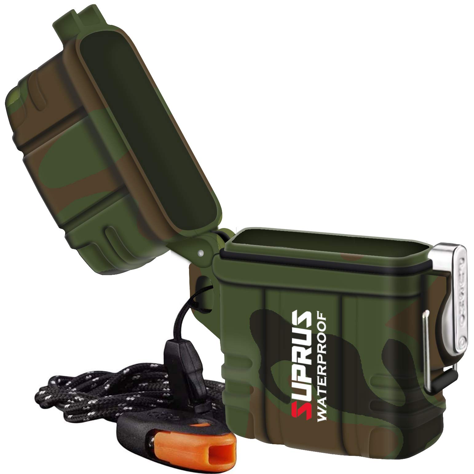 SUPRUS Waterproof Lighter Case with Survival Emergency Whistle Lanyard  Perfect for Compatible with Zippo Classic Lighter Inserts : Amazon.sg:  Sporting Goods