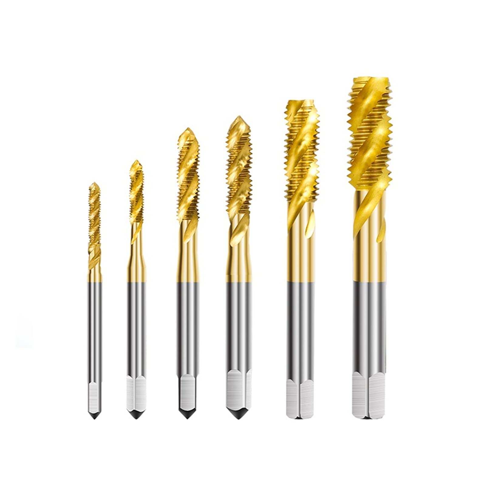 punte da trapano Thread Tap Tin rivestito HSS. Rubinetti for rubinetti M3-M10. Tap Threading Tools Thread Thread Thread Thread Rubinetti Hexagonal Helix (Color : 5pcs M3-10 Drill Set)
