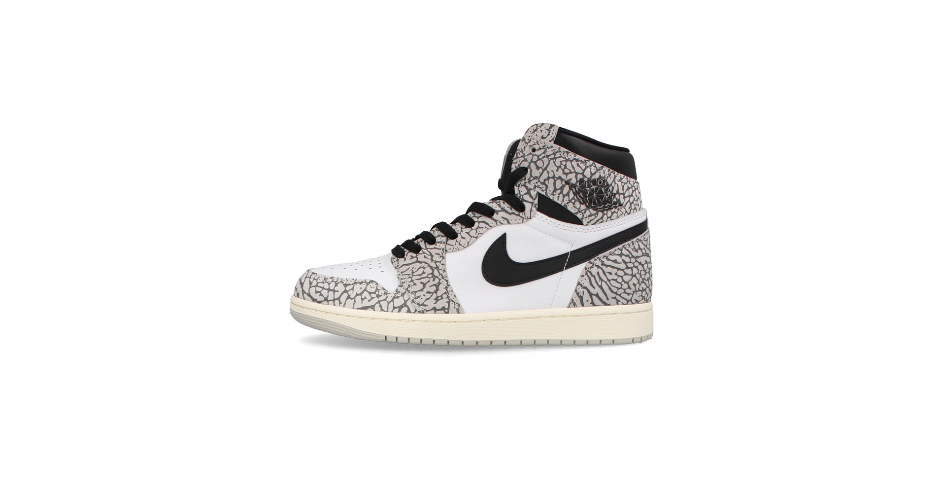 Air Jordan ハイカットシューズ ブラック/グレー ナイキ AIR JORDAN 1 レザー ハイカットスニーカー 27cm メンズ