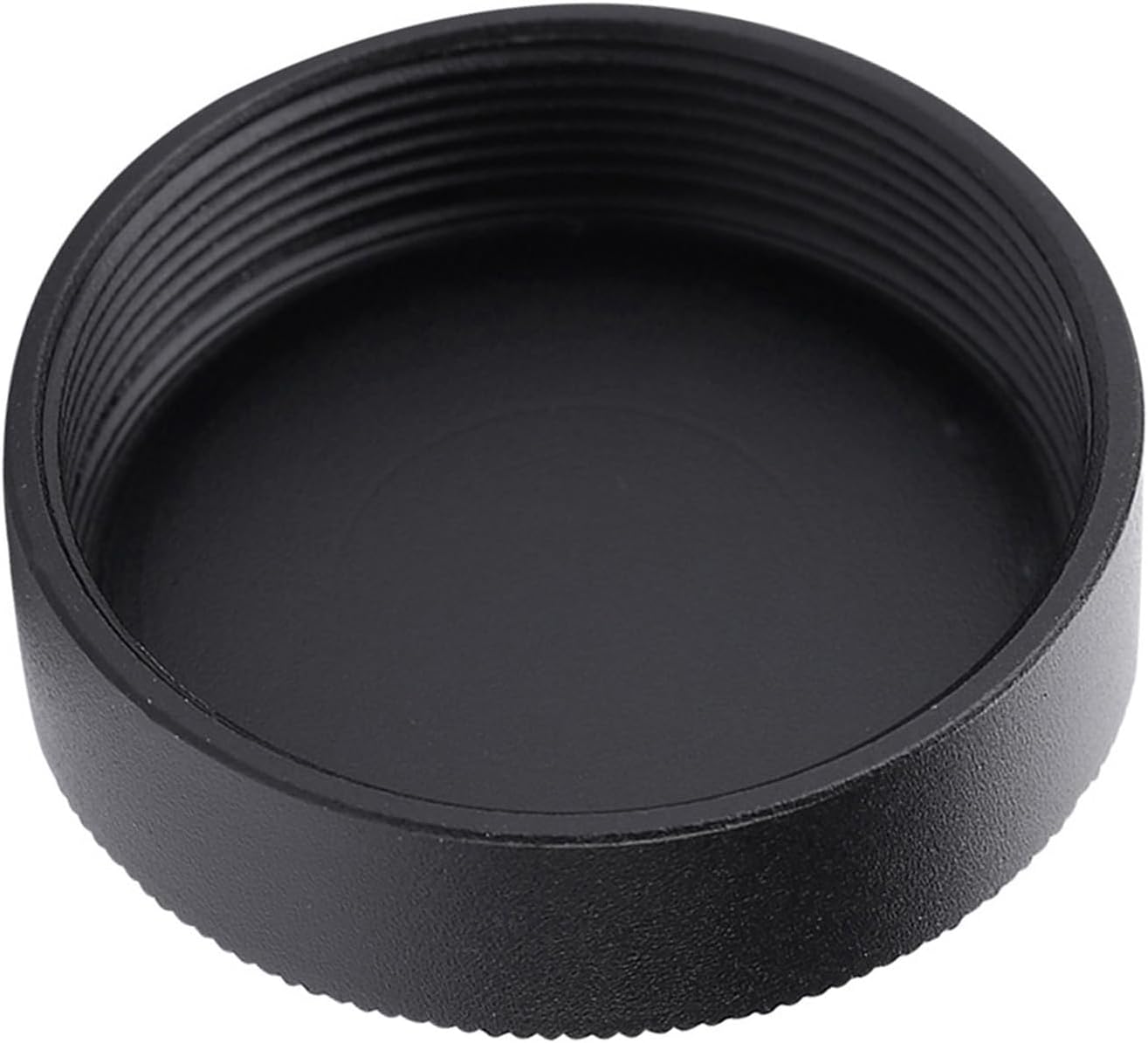 Vikye 2 Colors Metal 5pcs C Mount Rear Lens Cover Cap 25mm Dust Prevention for Lens Storage and Maintenance (Black)